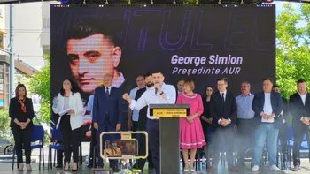 AUR Vaslui şi-a lansat candidaţii la alegerile din 9 iunie în prezenţa liderului George Simion