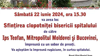 Programul evenimentelor care vor avea loc în Arhiepiscopia Iaşilor în perioada 16-22 iunie 2024