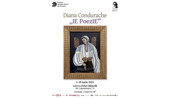 Invitație expoziție intitulată „IE PoezIE” semnată de artista Diana Condurache