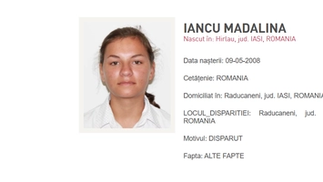Ați văzut-o? O tânără în vârstă de 17 de ani a fost dată dispărută