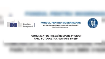 Comunicat de presă începere proiect : CAPACITĂȚI DE PRODUCERE ENERGIE DIN SURSE REGENERABILE DE ENERGIE, PENTRU CONSUM PROPRIU ÎN COMUNA CIOHORĂNI, JUDEŢUL IAȘI”, cod SMIS 316269
