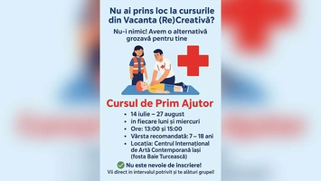 Învață să salvezi vieți! Curs gratuit de prim ajutor pentru copii și adolescenți, în centrul Iașului