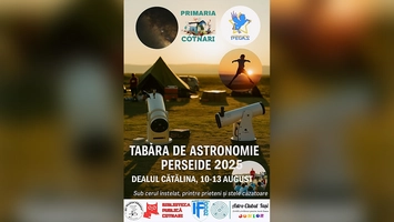 Tabăra de Astronomie „Perseide 2025” revine la Cotnari între 10 și 13 august 2025