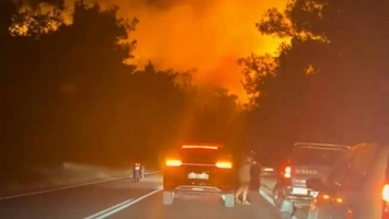 Incendiu puternic în Thassos! Flăcările au cuprins drumul, iar insula este parțial fără curent. Turiștii sunt sfătuiți să rămână calmi