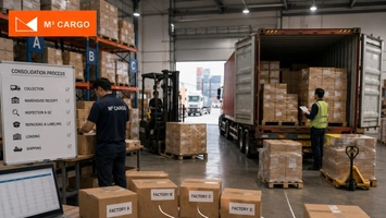 Consolidarea mărfurilor în China: cum să uniți comenzi de la 5 fabrici diferite într-un singur container