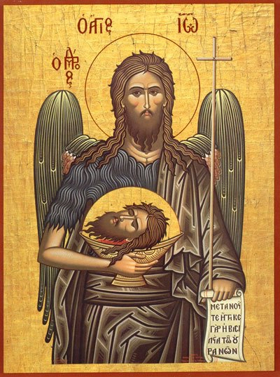 o icoana cu Sfantul Ioan Botezatorul