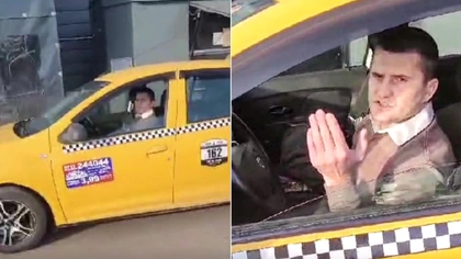 Scandal în parcare la Kaufland, în Iași! Un taximetrist a sărit cu sprayul lacrimogen la oameni, după ce a blocat circulația: „Nu te apropia, că îți dau”