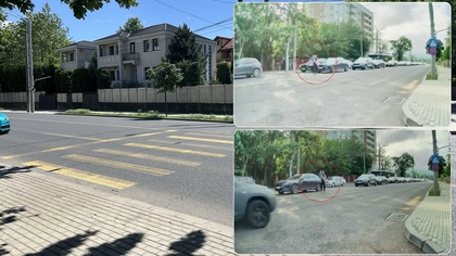 Filmare revoltătoare în traficul din Iași! O femeie cu un copil în brațe încearcă să traverseze pe trecerea de pietoni, dar un șofer nu îi permite