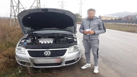 Prins în trafic cu un autoturism neînmatriculat