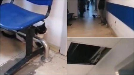 Condiţii sub orice critică într-un spital din România. Cad pisici din tavan