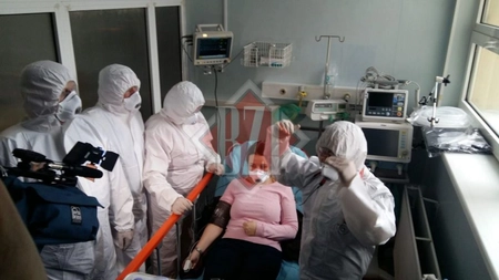 Simulare cu alertă de coronavirus la Spitalul de Neurochirurgie. Toată unitatea medicală este în alertă - FOTO, VIDEO