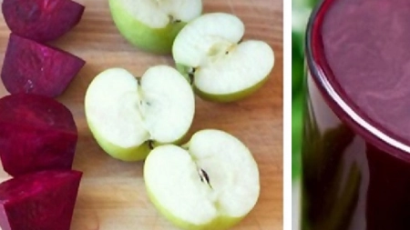 Smoothie cu mere și sfeclă roșie
