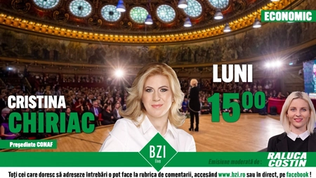 LIVE VIDEO - Despre starea economiei românești. Cristina Chiriac, preşedintele CONAF, femeie de afaceri, discută despre efectele pandemiei de Coronavirus asupra mediului economic și ce măsuri sunt necesare pentru repornirea economiei
