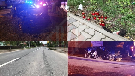 Filmul accidentului mortal de la Iași! Ca o săgeată a intrat cu BMW-ul într-un alt BMW condus de prietenul său din copilărie! 40 de metri de frânare înainte de impact - FOTO