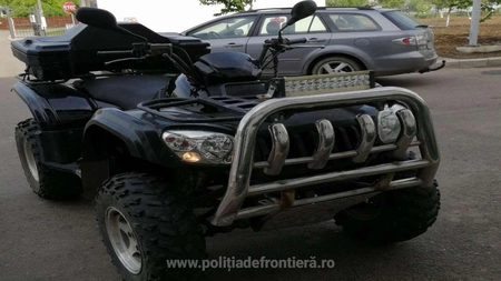 Tânăr din Iași, surprins în zona Bivolari la volanul unui ATV furat