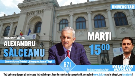 LIVE VIDEO - Ediţie - dialog în Platoul BZI LIVE alături de un important oficial din mediul academic, prof. univ. dr. Alexandru Sălceanu de la Universitatea Tehnică Gheorghe Asachi din Iași. În prim-planul emisiunii va fi și un proiect de investiții uriaș, de 500 milioane euro - FOTO