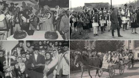 Imagini de colecție cu nunți tradiționale celebre la Iași! Mirele și mireasa, surprinși în momente unice. La Muzeul Etnografic al Moldovei se află o galerie impresionantă (Galerie foto exclusivă!)