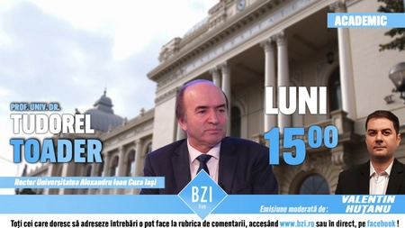 LIVE VIDEO - TOP EXCLUSIV! Ediție BZI LIVE de maxim impact și actualitate pentru Educație! Prof. univ. dr. Tudorel Toader, rectorul Universității Alexandru Ioan Cuza din Iași într-un dialog special - FOTO