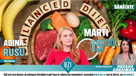 LIVE VIDEO - Adina Rusu, nutriționist-dietetician, vine în studioul BZI LIVE. Totul despre inflamația pe care o produce <em class='ep-highlight'>grăsimea</em> în organism - FOTO
