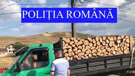Polițiștii din Iași au prins din nou hoți de lemn în trafic. Oamenii legii au confiscat mai mulți metri cubi de cherestea