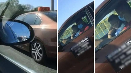 Scene incredibile la Suceava. Un poliţist examinator, suprins dormind în timpul probei de traseu - VIDEO