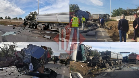 Două TIR-uri s-au făcut praf la Iași după un impact frontal! Poliția nu crede că este vorba despre un act eroic făcut de unul dintre șoferi. Ipotezele accidentului care a paralizat ore întregi traficul