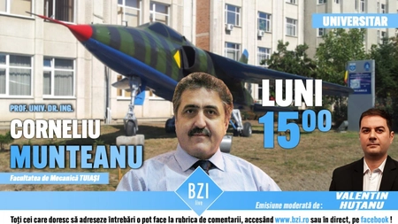 LIVE VIDEO - Despre cum o echipă de cercetători ai Universității Tehnice din Iași a fost cooptată într-un proiect destinat dezvoltării de tehnologii utilizate chiar de Armata Statelor Unite ale Americii, într-o ediție specială BZI LIVE alături de prof. univ. dr. Corneliu Munteanu - FOTO