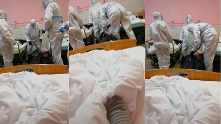 Scene cutremurătoare dintr-un spital din România. Cum sunt luate persoanele decedate de COVID-19 din salon | VIDEO