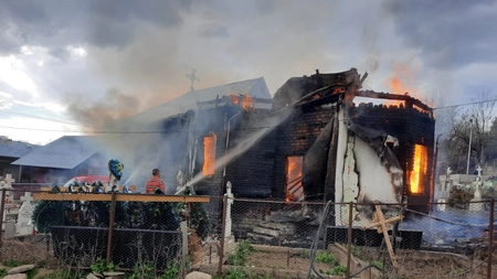 Incendiu în județul Vrancea! O biserică a fost cuprinsă de flăcări în Vinerea Mare