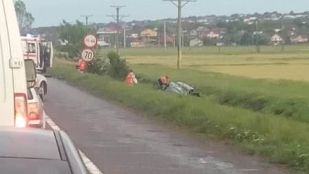 Accident rutier grav în Iași! Două persoane au fost rănite -EXCLUSIV