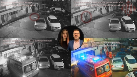 Imagini interzise celor slabi de înger! Momentul în care frumoasa avocată Monica Cioată cade de la etajul 6, înregistrat de camerele de supraveghere! A picat pe spate, iar iubitul ei nu a ieșit din casă timp de 21 de minute după impact! (Exclusiv)