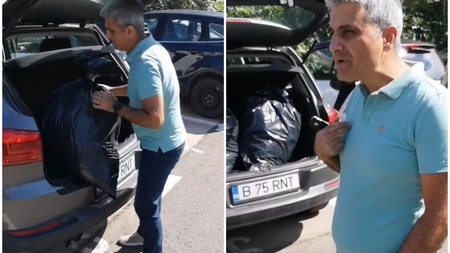 Răbfunește războiul gunoaielor din Sectorul 1! Robert Turcescu și-a dus gunoiul menajer pe scările Primăriei