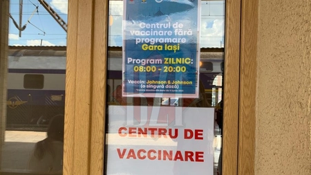Centru de vaccinare anti-Covid-19 fără programare, deschis la Gara centrală din Iași - GALERIE FOTO, VIDEO