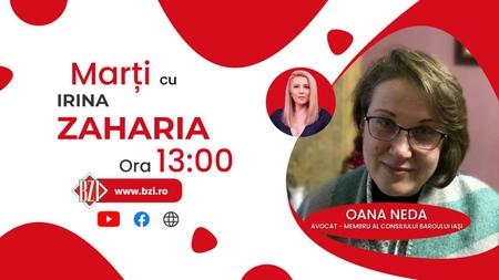 Avocata Oana Neda vine marți în platoul BZI LIVE să discute despre admiterea în avocatură