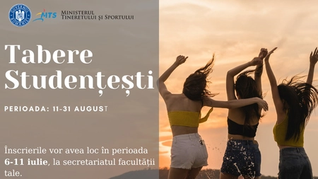437 locuri în tabere disponibile pentru studenții din Iași