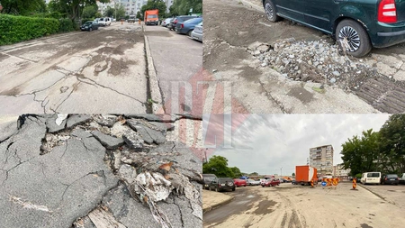 Ravagii cauzate de ploile torențiale din Iași! O stradă din Piața CUG arată dezastruos. Zona a fost lăsată de izbeliște - GALERIE FOTO