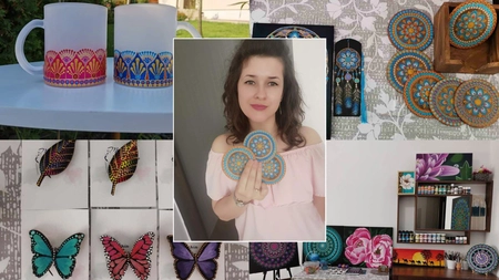 Ea este tânăra pictoriță din Iași care a descoperit afacerea momentului! Clienții stresați devin imediat mai relaxați după ce apelează la ea. Maria Mirabela abia face față comenzilor primite și din străinătate - FOTO