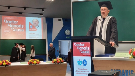Rectorul Universității Tehnice din Iași, prof. univ. dr. ing. Dan Cașcaval, a primit distincția de Doctor Honoris Causa din partea Universității Tehnice a Moldovei