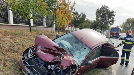 Accident rutier produs la ieșirea din municipiul Vaslui între Cișmeaua Moldovencei și localitatea Mărășeni