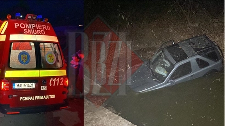 Două persoane rănite după ce şoferul a sărit cu mașina într-o râpă la Mironeasa! Șoferul este născut în 2002 - EXCLUSIV/FOTO, VIDEO