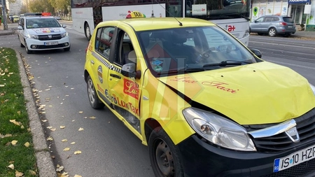 Accident rutier în Minerva. Un pieton a fost lovit de un Taxi - EXCLUSIV, FOTO, UPDATE