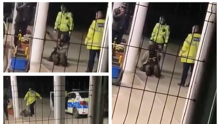 Un om cu probleme, înjurat şi bătut de doi poliţişti din Sălaj - VIDEO