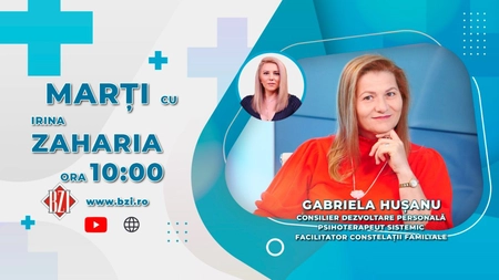 LIVE VIDEO - Gabriela Hușanu, consilier dezvoltare personală, psihoterapeut sistemic, facilitator constelații familiale, vine în platoul BZI LIVE să discute despre terapia de cuplu - FOTO