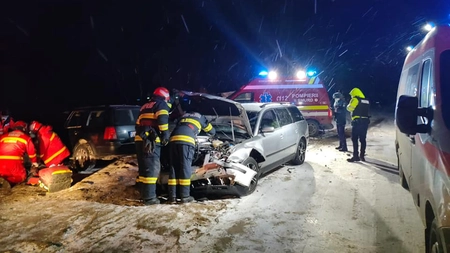 Accident rutier mortal pe raza localității Hârtop din județul Suceava - FOTO