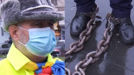 Angajații MAI protestează în fața Inspectoratului General al Poliției Române. Motivul pentru care s-au revoltat polițiștii