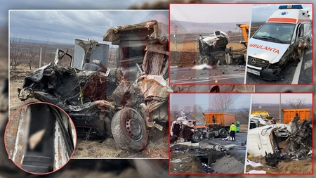 Momentul carnagiului de la Bălțați a fost surprins de o cameră de bord? Polițiștii au găsit bucăți din dispozitiv în autoutilitara în care au murit 6 bărbați - IMAGINI EXPLICITE (Exclusiv)