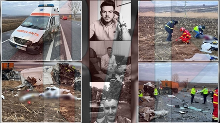 Accident mortal la Bălțați. Șapte persoane decedate în urma unei manevre greșite. Există o dilemă în anchetă: Ambulanța sau TIR-ul?