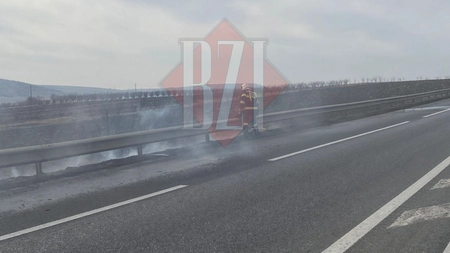 Incendiu de vegetație la ieșirea din Războieni spre Bălțați. Pompierii au intervenit în forță - EXCLUSIV, FOTO