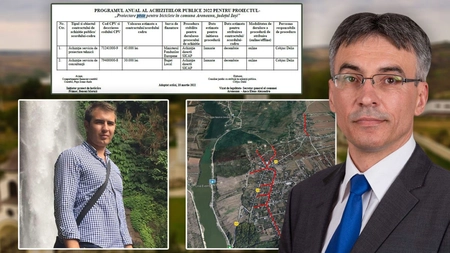 Benoni Moruzi, primarul comunei Aroneanu, a dat o avere pe un studiu de piste pentru biciclete. Banii s-au dat înainte de votul din Consiliul Local- FOTO