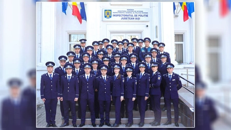 Aproape 40 de agenți de poliție noi, care au absolvit în luna martie, la IPJ Iași